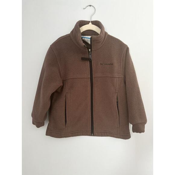 Columbia Sportswear Company Kids Fleece Zip Up Jacket Coat Size 4/5‎ Brown - Picture 1 of 8